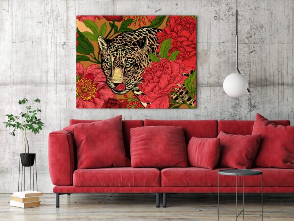 Image de Jaguar et de fleurs – Image 3