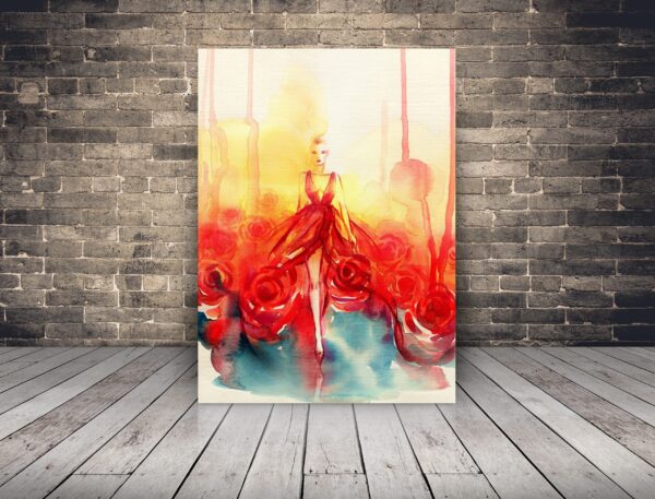 Image de la femme en rouge