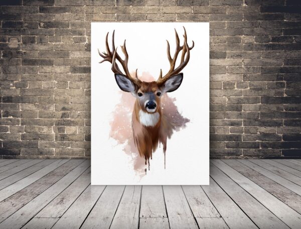 Une image d'un cerf avec des bois