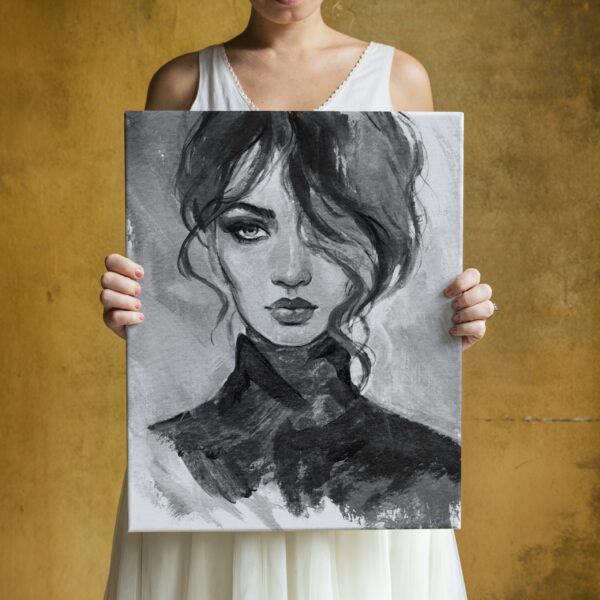 Une image d'un portrait d'une femme en gris – Image 3