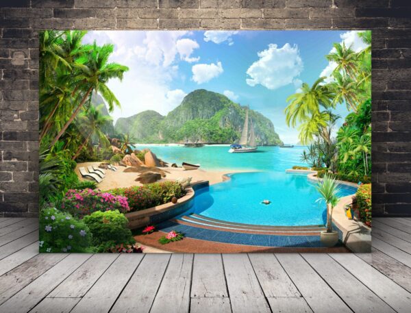 Une image d'une plage tropicale