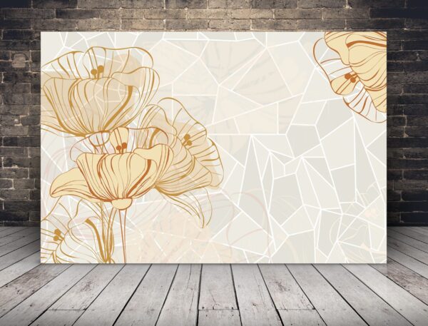 Image de fleurs et de triangles