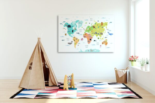 Une image d'une carte du monde pour les enfants – Image 3