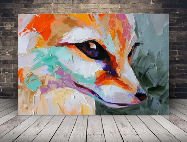 Une image abstraite d'un renard