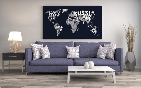 Image d'une carte du monde noire – Image 3