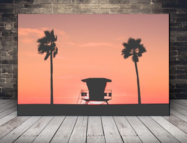 Image du coucher du soleil sur la plage