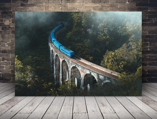 Image d'un train bleu