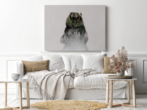Image d'un ours debout dans le brouillard – Image 3