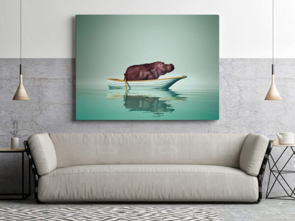Une photo d'un hippopotame dans un bateau – Image 3