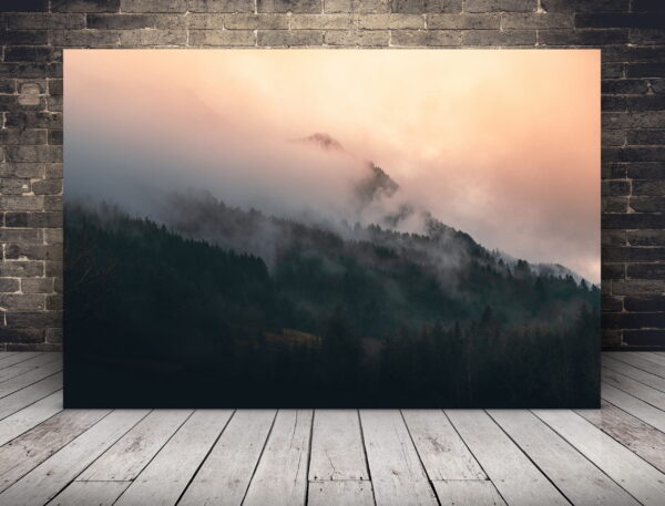 Une image d'un brouillard rose