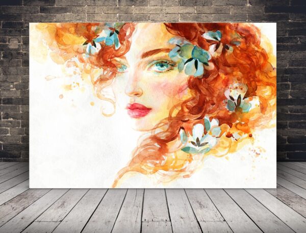 Une image du visage d'une femme en fleurs