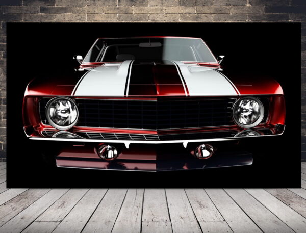 Une image d'une voiture rouge