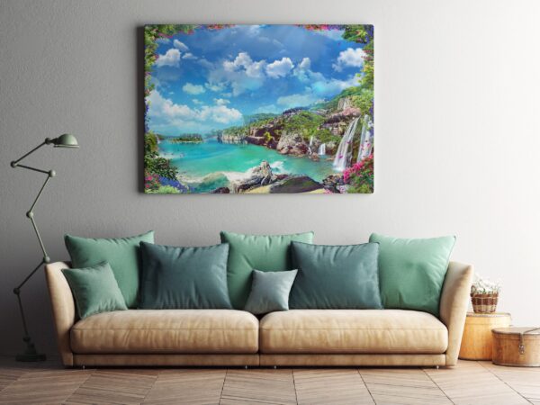 Image de la plage paradisiaque