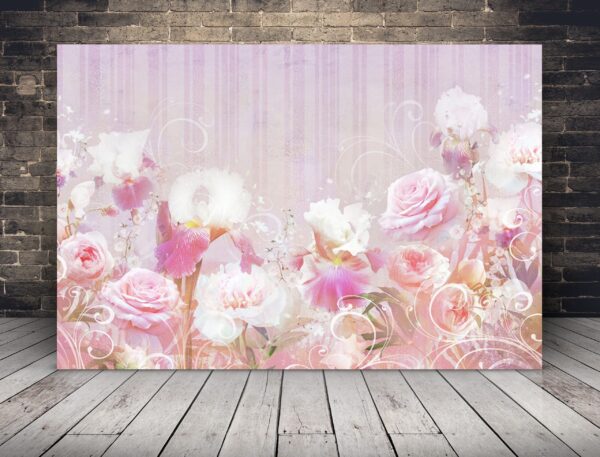 Image de roses et d'iris