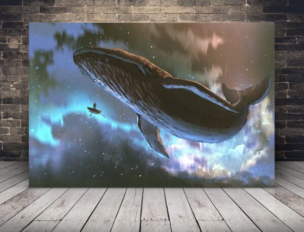 Une image d'une baleine volante