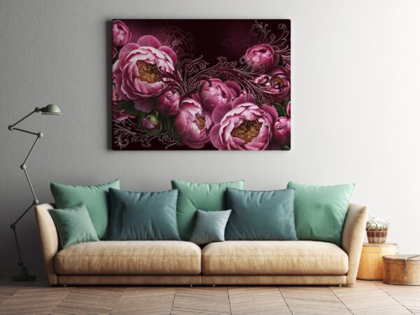 Image de pivoines sur le mur – Image 3