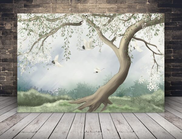 Image d'arbre et de brouillard