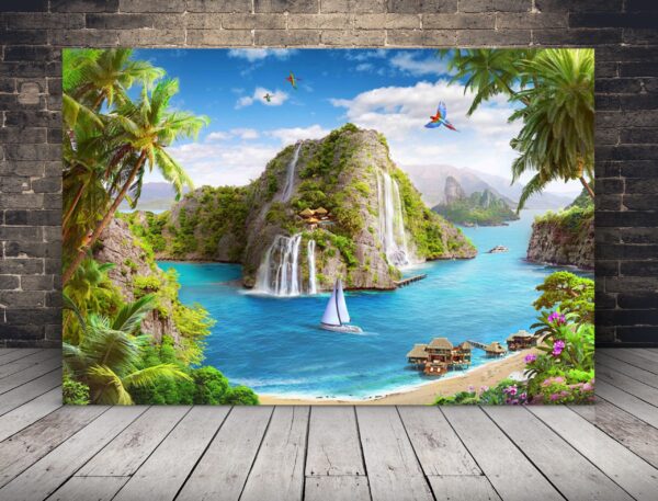 Une image d'une île tropicale