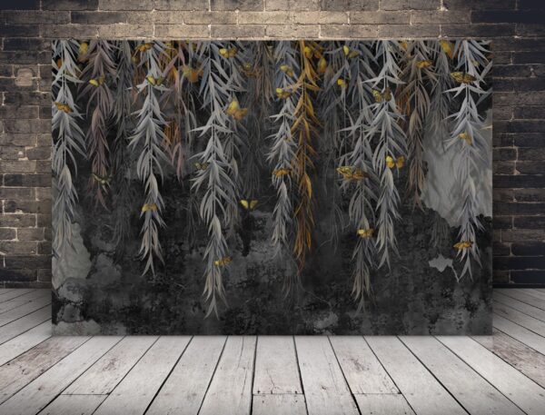 Une image de feuilles suspendues