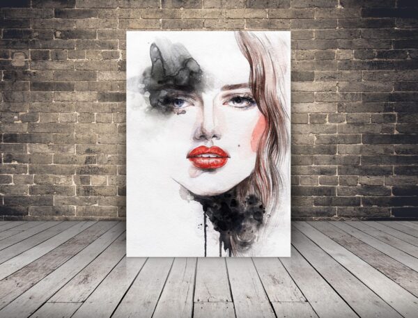 Image de la femme à l'aquarelle