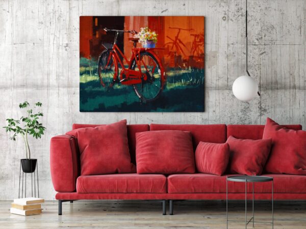 Une image d'un vélo rouge – Image 3
