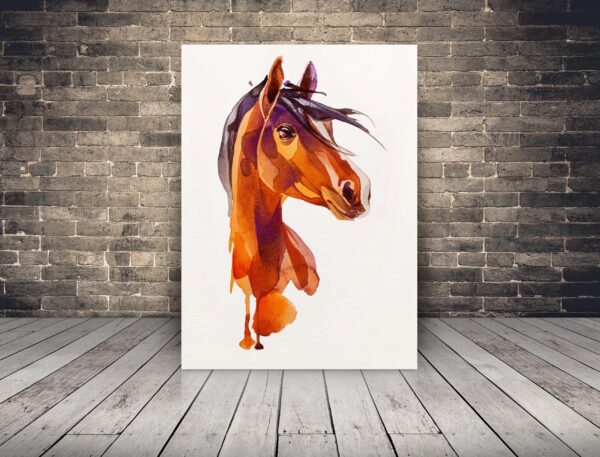 Une image d'un portrait de cheval