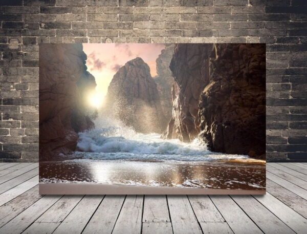 Image de rochers et de vagues