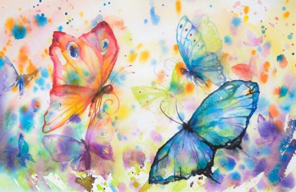 Photo de papillons aquarelles – Image 2