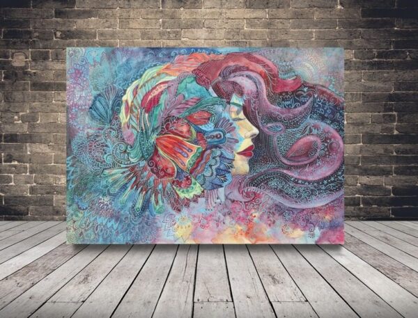 Image d'une tête de femme illustrée