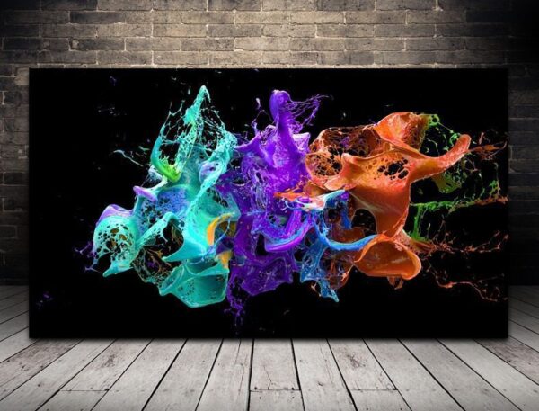 Une image d'une explosion de peinture 3D