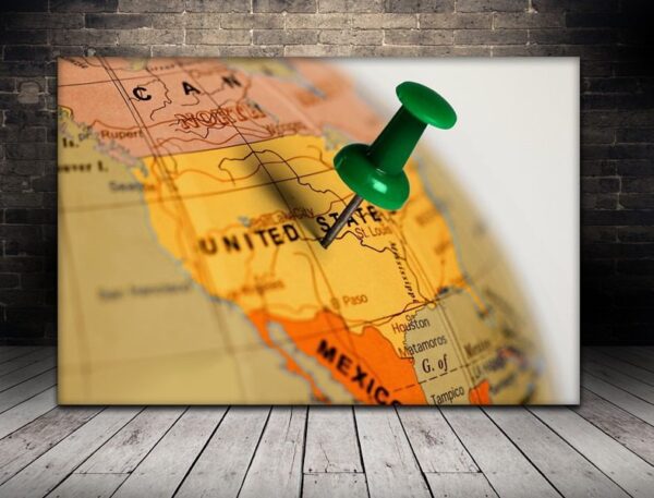 Une image d'une carte des États-Unis