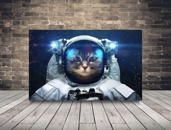 Une image d'un chat cosmonaute
