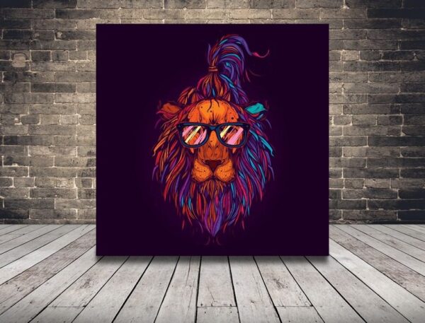 Image numérique d'un lion