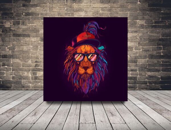 Image d'un lion dans une casquette