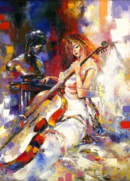 Une image d'une femme avec violoncelle – Image 2