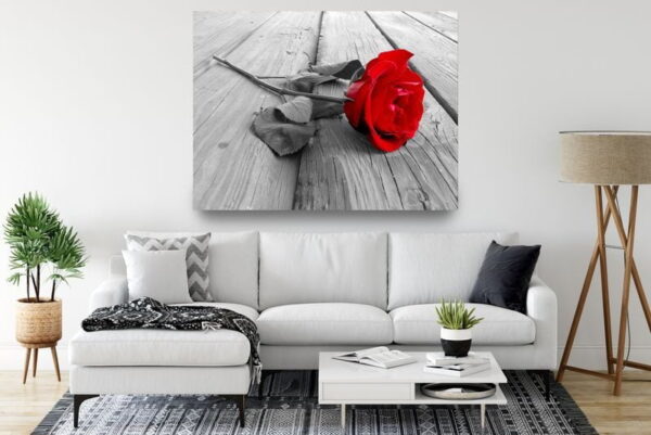 L'image d'une rose sur bois – Image 3