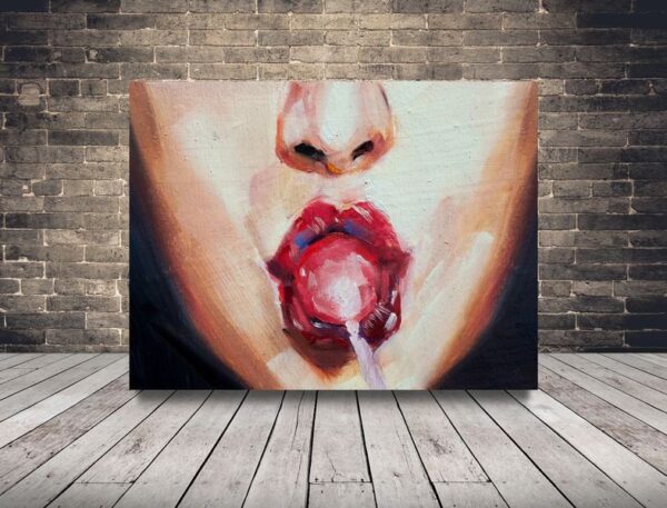 Une image d'une femme avec des bonbons