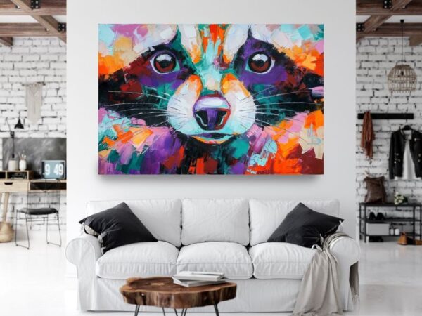 Une image d'un raton laveur multicolore – Image 3