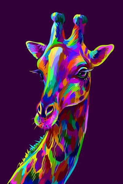 Une image d'une girafe colorée – Image 2