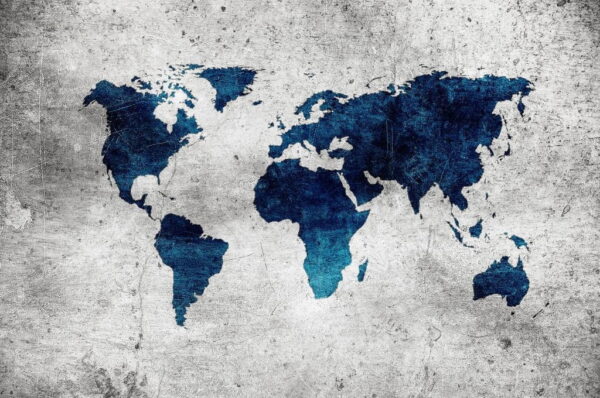 Une image d'une carte du monde bleue – Image 2