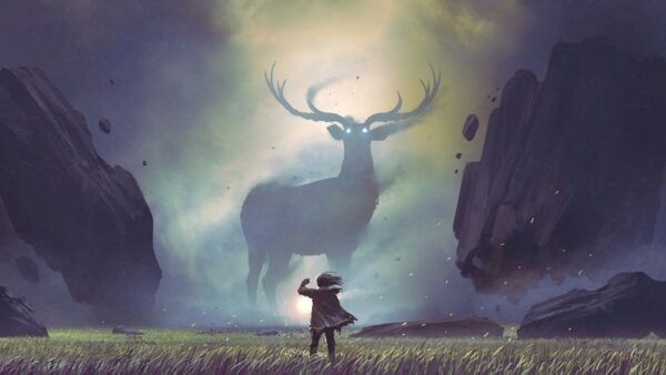 Une image d'un homme et d'un cerf – Image 2
