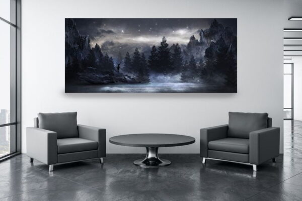 Photo d'un paysage de montagne la nuit – Image 3