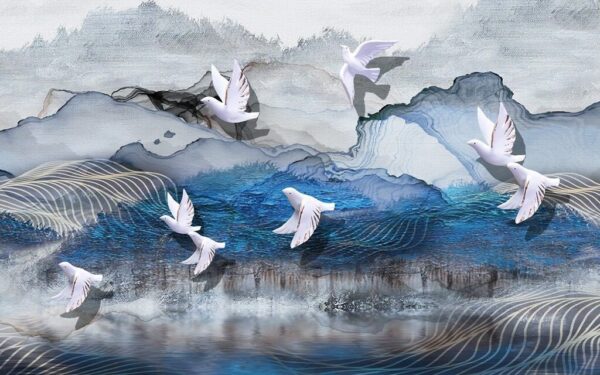 Image abstraite et pigeons – Image 2