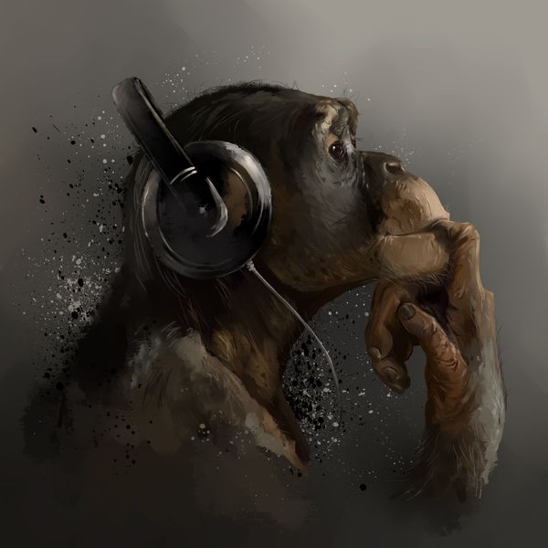 Une image d'un singe musical