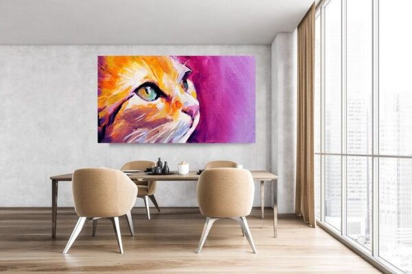 Une image d'un chat sur un fond rose – Image 3