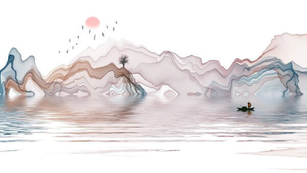 Image de montagnes à l'encre – Image 2