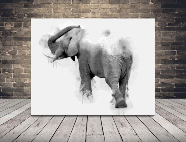 Une image d'un éléphant gris