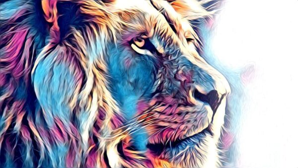 Une image d'un lion coloré – Image 2