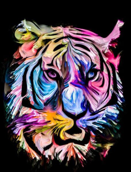 Une image d'un tigre coloré – Image 2