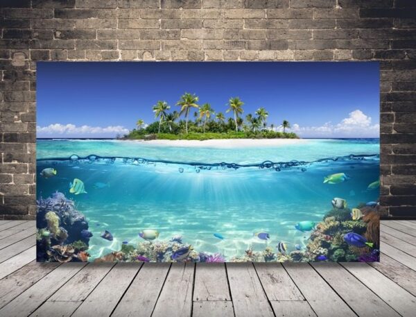 Une image d'une île tropicale